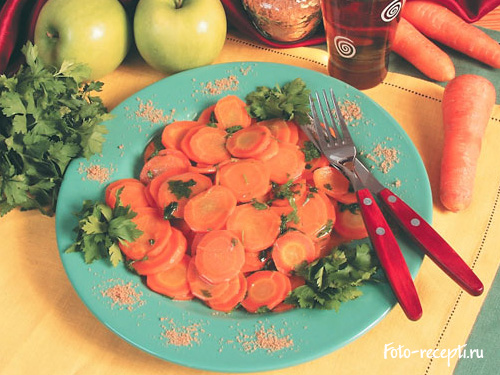 Рецепт приготовления моркови с яблочным соком