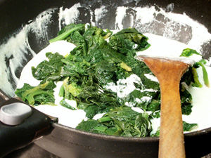 Рецепт приготовления сливочного шпината