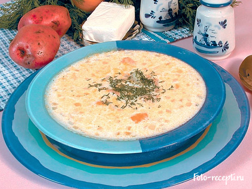 Рецепт рыбного супа с плавленым сыром