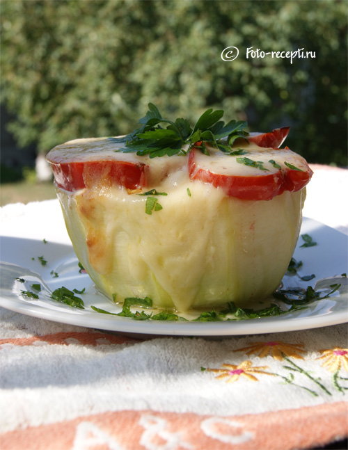 Кабачки фаршированные грибами и мясным фаршем в духовке