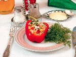 Сладкий перец, фаршированный рисом и овощами рецепт