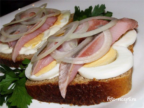Рецепты бутербродов с сельдью пошаговые с фотографиями